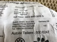 Подушка безопасности пассажирская в торпедо на Audi A8 D3 — фото 7