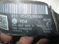 Ремень безопасности задний левый на Volkswagen Passat B6 — фото 3