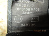 Ремень безопасности задний левый на Nissan Almera N16 — фото 3
