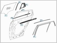 Уплотнитель стекла двери задней левой на Mercedes-Benz GLC-Class X253 — фото 8