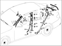 Обшивка центральной стойки на Mercedes-Benz E-Class W213 — фото 2