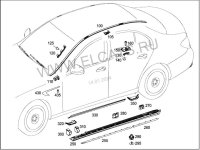 Накладка порога передняя правая на Mercedes-Benz E-Class W213 — фото 2