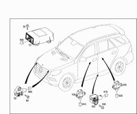 Датчик AIR BAG на Mercedes-Benz GLE-Class W166 — фото 5