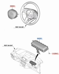 Подушка безопасности пассажирская в торпедо на Hyundai Santa Fe TM — фото 11