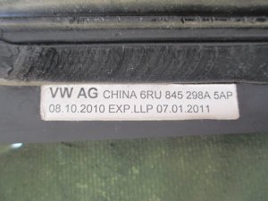 Стекло кузовное глухое правое VW Polo (Sed RUS) 2011>,Rapid 2013> (6RU845298A) — фото 6