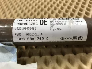 Подушка безопасности боковая шторка VW Passat [B6] 2005-2010 (ПРАВАЯ УНИВЕРСАЛ 3C0880742C) — фото 6