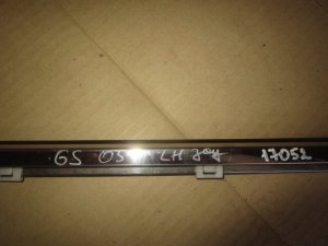 Бархотка стекла двери задней левой наружная Lexus GS 300/400/430 2005-2011 (ХРОМ 7574030410) — фото 4