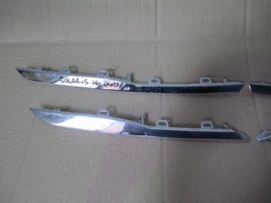 Комплект молдингов решетки радиатора Hyundai Solaris 2010-2017 (ПОСЛЕ 05/2014 863544L500 863554L500) — фото 3