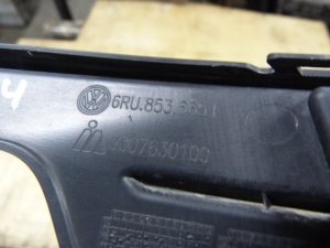 Решетка в бампер левая VW Polo (Sed RUS) 2011> (ПОСЛЕ 04.05.2015 ГОДА ПОД ПТФ С НАКЛАДКОЙ 6RU853665F) — фото 11