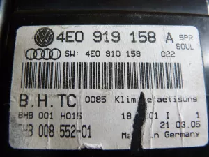 Блок управления климатической установкой Audi A8 [4E] 2002-2010 (ЗАДНИЙ 4E0919158A) — фото 10