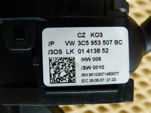 Переключатель подрулевой в сборе VW Passat [B6] 2005-2010 (3C5953513Q 3C5953507BC 3C0959653B 3C0953549J) — фото 10