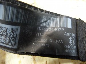 Ремень безопасности задний левый VW Passat [B6] 2005-2010 (ЗАДНИЙ ЛЕВЫЙ 3C9857805G) — фото 5