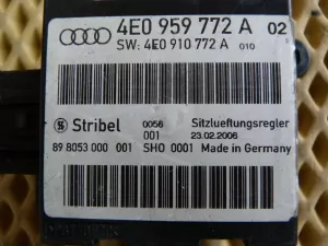 Блок комфорта Audi A8 [4E] 2003-2010 (УПРАВЛЕНИЯ РЕГУЛИРОВКИ ВЕТИЛЯЦИИ СИДЕНЬЯ 4E0959772A) — фото 3