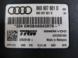 Блок управления парковочным тормозом Audi A4 [B8] 2007-2015,A5/S5 [8T] Coupe/Sportback 2008-2016,Q5 2008>,A4 [B8] Allroad 2010-2015 (8K0907801D) — фото 3