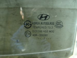 Стекло двери задней левой Hyundai Elantra 2006-2011 (834112H010) — фото 3