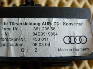 Блок электронный Audi A8 [4E] 2002-2010 (УПРАВЛЕНИЯ ПОДСВЕТКОЙ ДВЕРИ 04E0919064) — фото 3