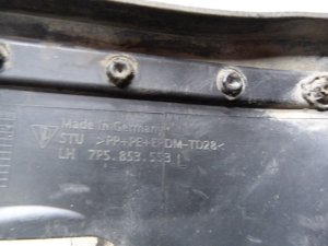 Накладка на порог наружная левая Porsche Cayenne 2010-2017 (7P5853553L) — фото 18