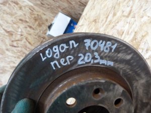 Диск тормозной передний вентилируемый Renault Logan II 2014> (402067025R КОМПЛЕКТ) — фото 6