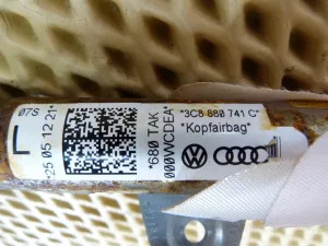 Подушка безопасности боковая шторка VW Passat CC 2008-2017 (ЛЕВАЯ 3C8880741C) — фото 8