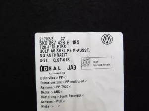 Обшивка багажника VW Golf VI 2009-2013 (КОМПЛЕКТ 5K6867427A 5K6867428E 1K6867762AC 1K6867761S) — фото 22