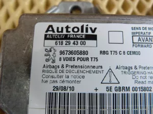 Блок управления AIR BAG Peugeot RCZ 2010-2014 (9673605880) — фото 5