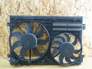Диффузор в сборе с вентилятором VW Touran 2003-2010 (1K0121205AD 1K0959455FR 1K0959455ET) — фото 1