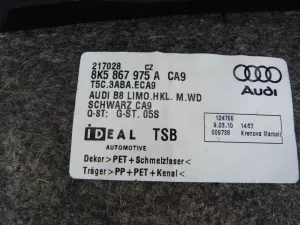 Обшивка крышки багажника Audi A4 [B8] 2007-2015 (8K5867975A) — фото 14