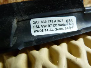 Бархотка стекла двери задней левой наружная VW Passat [B7] 2011-2015 (УНИВЕРСАЛ 3AF839475A3Q7) — фото 10
