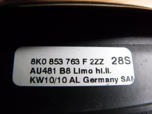 Бархотка стекла двери задней левой наружная Audi A4 [B8] 2007-2015 (8K0853763F) — фото 9