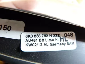 Бархотка стекла двери задней левой наружная Audi A4 [B8] 2007-2015 (8K0853763H) — фото 8