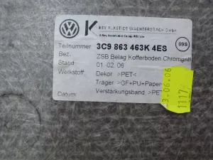 Пол багажника VW Passat [B6] 2005-2010 (3C9863463K) — фото 11