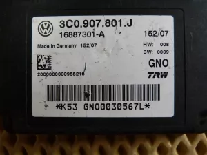 Блок управления парковочным тормозом VW Passat [B6] 2005-2010 VW Passat [B7] 2011-2015 VW Passat CC 2008-2017 VW Sharan 2010> VW Tiguan 2007-2011 VW Tiguan 2011-2016 (3C0907801J) — фото 3