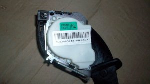Ремень безопасности задний левый Skoda Fabia 2007-2015 (5J6857447A) — фото 3