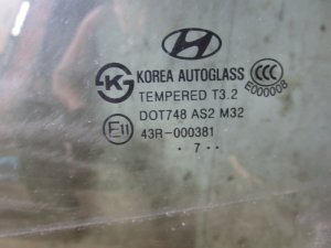 Стекло двери задней левой Hyundai Elantra 2006-2011 (834112H010) — фото 3