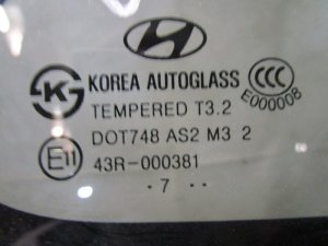 Стекло кузовное глухое правое Hyundai Elantra 2006-2011 (878202H000) — фото 3