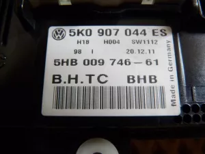 Блок управления климатической установкой VW Golf VI 2009-2013,Golf Plus 2005-2014,Jetta 2006-2011,Tiguan 2007-2011,Passat CC 2008-2017,Scirocco 2008-2017,Passat [B7] 2011-2015,Touran 2010-2016,Jetta 2011> (5K0907044ES) — фото 12
