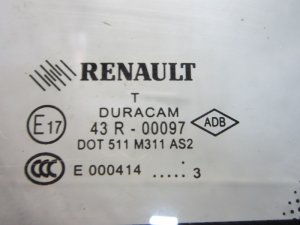 Стекло двери задней левой (форточка) Renault Fluence 2010-2017 (822210011R) — фото 3