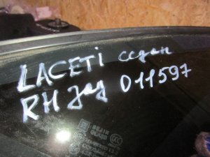 Стекло кузовное глухое правое Chevrolet Lacetti 2003-2013 (СЕДАН 96617456) — фото 4