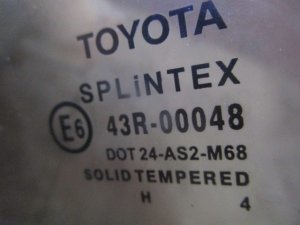 Стекло двери задней левой (глухое) Toyota Avensis II 2003-2008 (6812405050) — фото 2