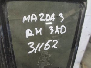Стекло двери задней правой (форточка) Mazda 3 (BK) 2002-2009 (СЕДАН BN8V72661A) — фото 4