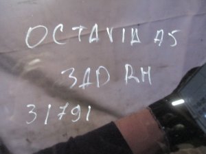 Стекло двери задней правой (форточка) Skoda Octavia (A5 1Z-) 2004-2013 (ЛИФТБЭК 1Z5845210G) — фото 4