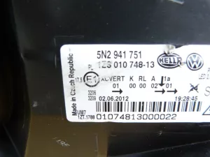 Фара VW Tiguan 2011-2016 (КОМПЛЕКТ 5N2941752 5N2941751 8K0941597C 4H0941329) — фото 38