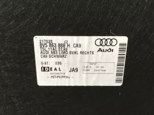 Обшивка багажника Audi A3 [8V] 2013-2020 (8V5863887S 8V5863888H 8V0863503B) — фото 15