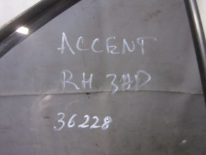 Стекло двери задней правой (форточка) Hyundai Accent II (+ТАГАЗ) 2000-2012 (8357125000) — фото 4