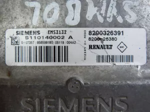 Блок управления двигателем Renault Clio II/Symbol 1998-2008 (1.4 8V K7J 8200326391) — фото 8