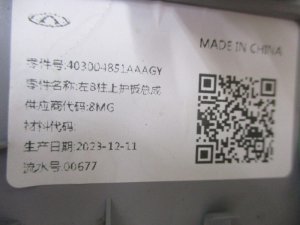 Обшивка центральной стойки Chery Tiggo 8 Pro Max (2021-2024) — фото 11