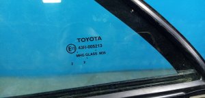 Стекло двери задней левой форточка Toyota Camry (2011-2014) — фото 5