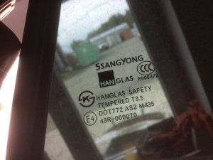 Стекло двери задней правой форточка SsangYong Kyron (2005-2007) — фото 2