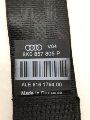 Ремень безопасности задний левый Audi A4 (2007-2012) — фото 3