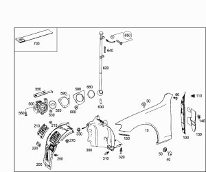 Пыльник крыла левый Mercedes E220 D Amg W213 OM654 — фото 6